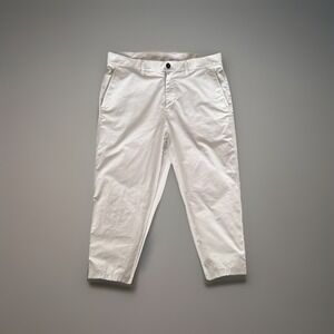 Lululemon ABC Classic Chino Pants Sz 38 Beige Taupe Casual Tech Stretch Trouser